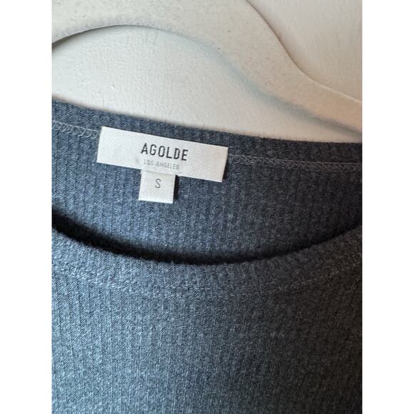 AGOLDE Women's Top Sz S Delphi Slim Tee Blue Jay NWT $138 - Picture 4 of 10